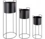 Set de 3 supports à plantes ronds en métal Essence