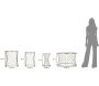 Set table basse et 3 tables d'appoints en métal Noah - MAU-0460