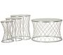 Set table basse et 3 tables d'appoints en métal Noah