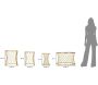 Set table basse et 3 tables d'appoints en métal Noah - MAU-0459