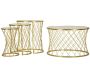 Set table basse et 3 tables d'appoints en métal Noah