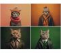 Set de table en vinyle 40 x 30 cm Funny cats
