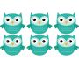 Set de table en vinyle hibou coloré (Lot de 6)