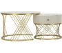 Set de 2 tables d'appoint gigognes en mdf Votix - MAURO FERRETTI