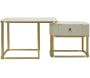 Set de 2 tables d'appoint gigognes en mdf et métal Beautry - MAURO FERRETTI