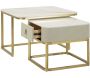 Set de 2 tables d'appoint gigognes en mdf et métal Beautry - MAU-0645