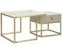 Set de 2 tables d'appoint gigognes en mdf et métal Beautry