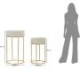 Set de 2 tables d'appoints en mdf et métal Wedding - MAU-0644