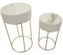Set de 2 tables d'appoints en mdf et métal Wedding - 279