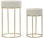 Set de 2 tables d'appoints en mdf et métal Wedding