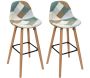 Set de 2 tabourets de bar patchwork