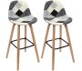 Set de 2 tabourets de bar patchwork