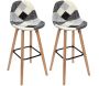 Set de 2 tabourets de bar patchwork