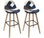 Set de 2 tabourets de bar patchwork