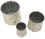 Set de 3 vases en métal argenté - 94,90
