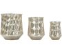 Set de 3 vases en métal argenté - 5