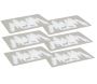 Sets de table rectangulaires en vinyle gris Cerf (lot de 6) - AUB-6001
