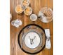 Sets de table ronds en jonc naturel et jute teinté (Lot de 6) - 7