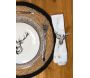Sets de table ronds en jonc naturel et jute teinté (Lot de 6) - AUBRY GASPARD