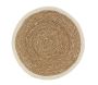 Sets de table ronds en jonc naturel et jute teinté (Lot de 6) - 5