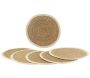 Sets de table ronds en jonc naturel et jute teinté (Lot de 6) - AUB-5258