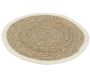 Sets de table ronds en jonc naturel et jute teinté (Lot de 6) - AUB-5258