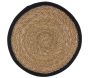 Sets de table ronds en jonc naturel et jute teinté (Lot de 6) - 5