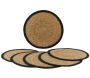 Sets de table ronds en jonc naturel et jute teinté (Lot de 6) - AUB-5275