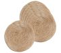 Sets de table ronds en palmier naturel (Lot de 6)