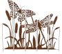 Silhouette décorative papillon et libellule 138 x 1 x 135 cm