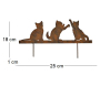 Silhouette en fer Chats sur piques - LEG-0325