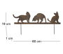 Silhouette en fer Chats sur piques - LEG-0256