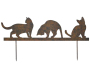 Silhouette en fer Chats sur piques