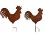 Silhouettes coq en fer (Lot de 2)