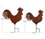 Silhouettes coq en fer (Lot de 2) - 21,29