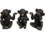 Singes sages en résine 67 cm (Lot de 3)