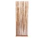 Paravent en bois et tiges de bambou