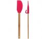 Spatule en bambou et silicone avec accroche