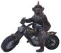 Statuette animal motard en polyrésine