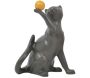 Statuette en céramique chat avec balle Shadow