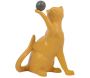 Statuette en céramique chat avec balle Shadow