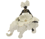 Statuette en polyrésine Femme africaine sur éléphant - MAU-0766