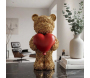 Statuette en polyrésine Ours avec coeur Teddy - MAURO FERRETTI
