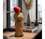 Statuette en polyrésine Ours avec coeur Teddy - MAURO FERRETTI
