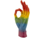 Statuette en polyrésine Rainbow hand
