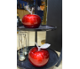 Statuette pomme rouge en aluminium Claire - HOM-0128