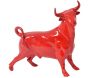 Statuette taureau rouge en céramique Feria