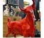 Statuette taureau rouge en céramique Feria - DRIMMER