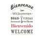 Sticker mural bienvenue en plusieurs langues - LAA-0181