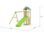 Structure de jeux en bois avec toboggan et balançoire double Charly - API-0139